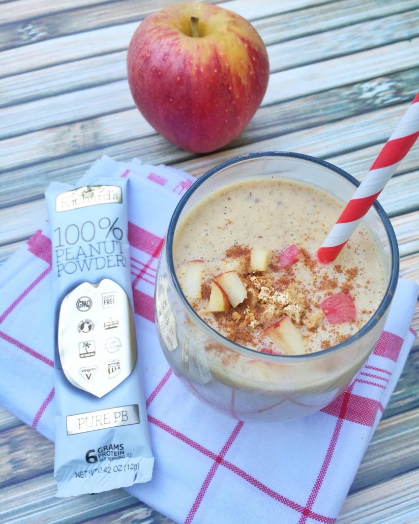 Apple Peanut Butter Smoothie Recipe by Lauren Pincus, RD of nutritionstarringyou.com