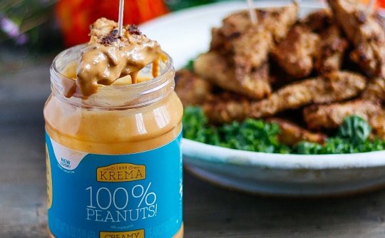 Roasted Peanut Tempeh Natural Peanut Butter Dipping Sauce