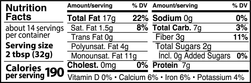 Almond Butter Full Nutrition Facts