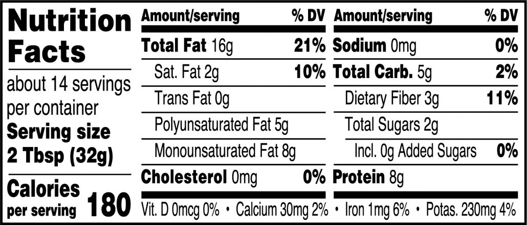 Creamy Peanut Butter Nutrition Facts