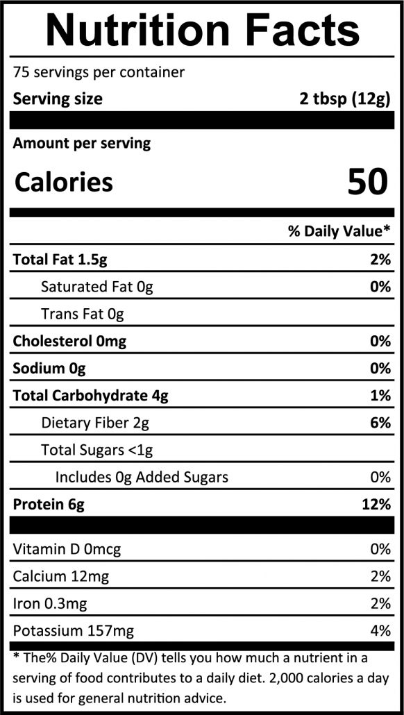 Peanut Butter Powder 2lb Full Nutrition Facts