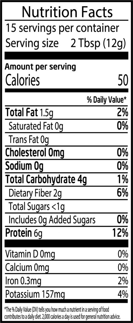 Peanut Butter Powder 6.5oz Full Nutrition Facts